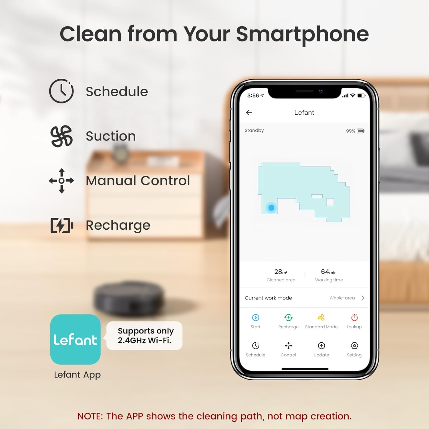 Thumbnail 4 de Lefant M210P Grey Robot Vacuum