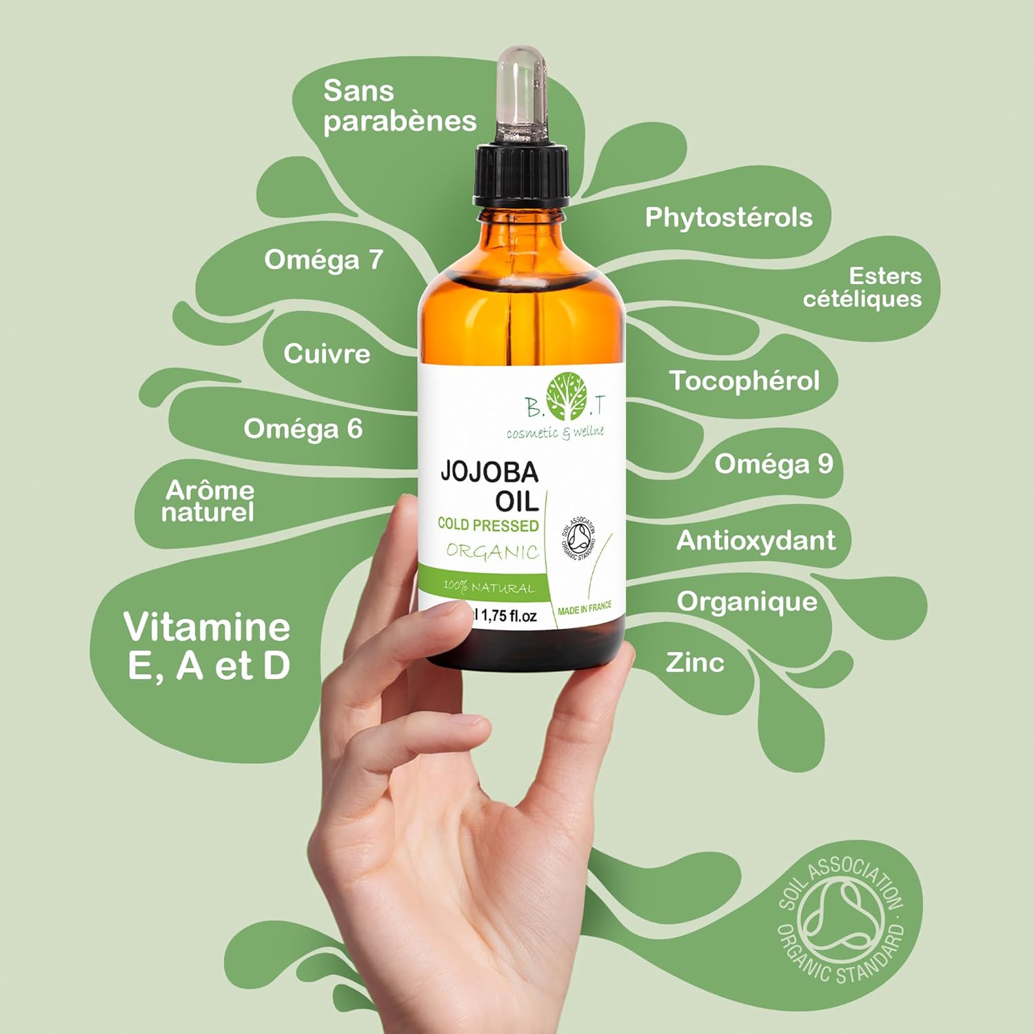 Detalle 2 de Huile de jojoba bio 50 ml ⚙