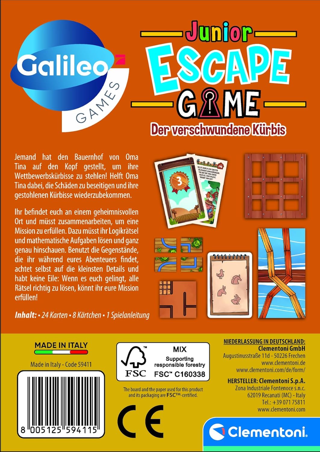 Thumbnail 1 de Galileo Escape Game Junior – Der verschwundene Kürbis (59411) von Clementoni