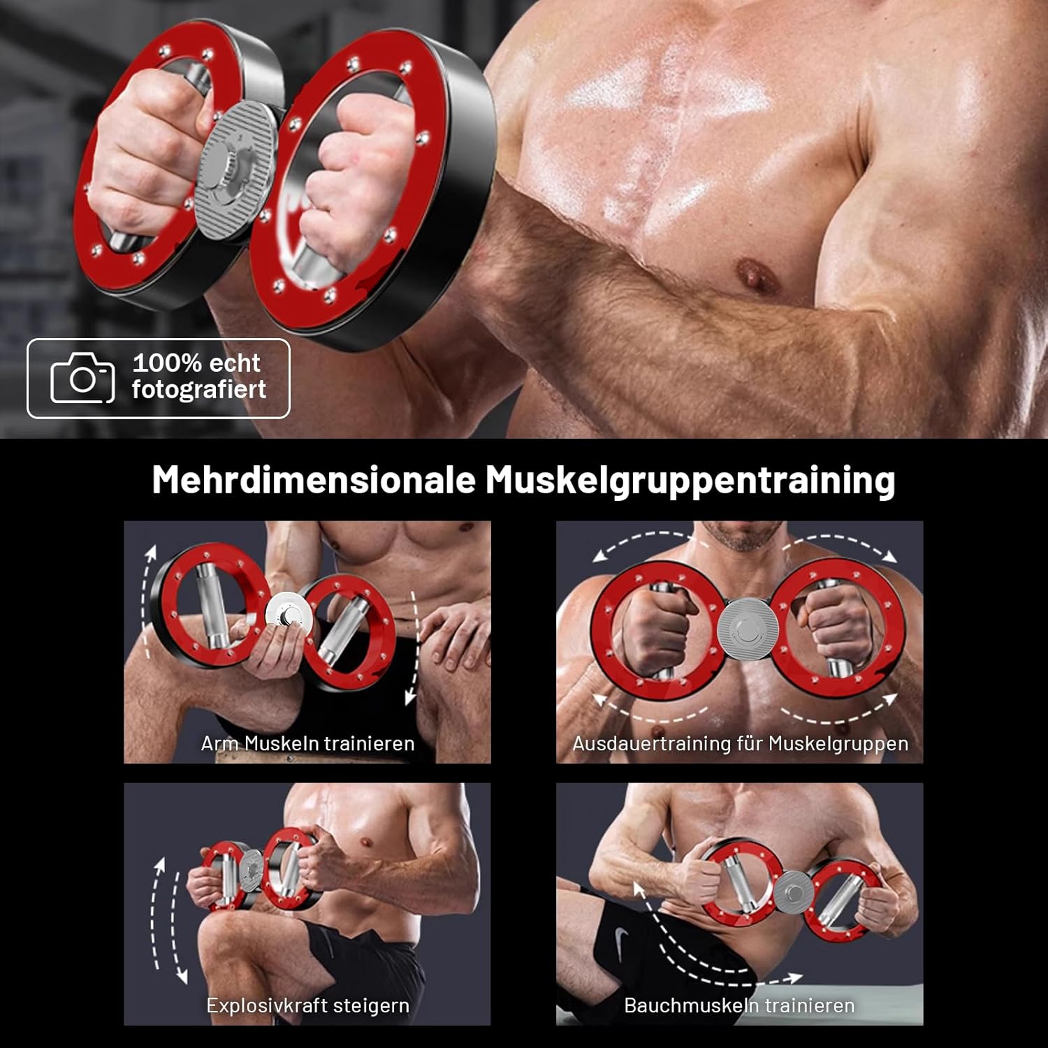 Thumbnail 2 de BeSokar Armtrainingsrad – verstellbarer Handtrainer, Unterarm- und Armtrainer für Kampfsport