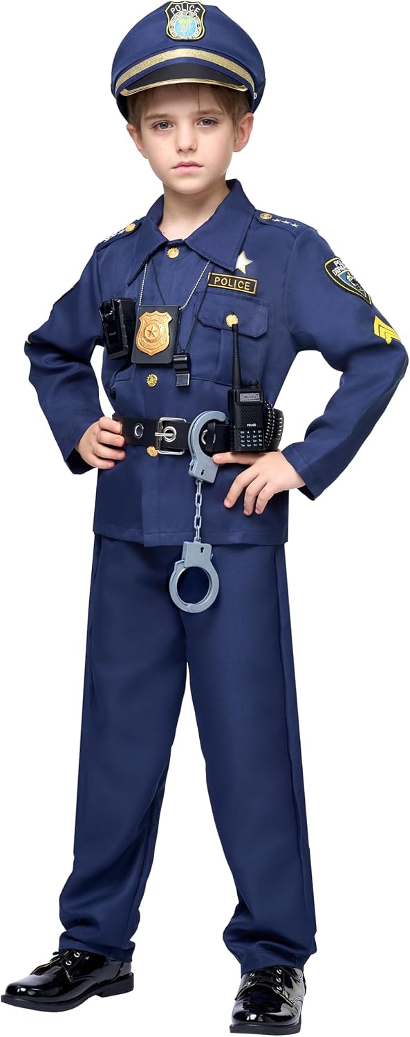 Detalle de JOYIN Deluxe Polizistenkostüm 3–12 Jahre 🎭