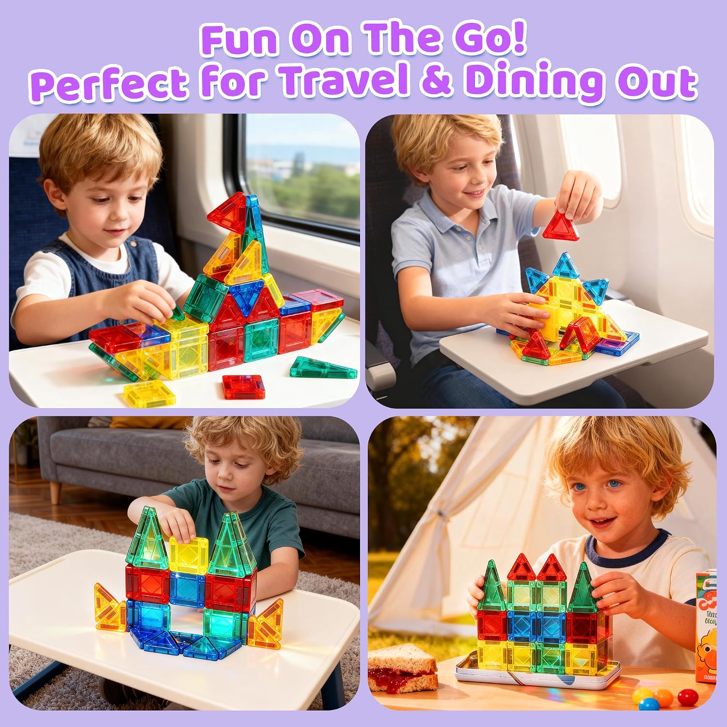 Thumbnail 1 de Mini Magnetic Tiles for Travel 34pc STEM Toy