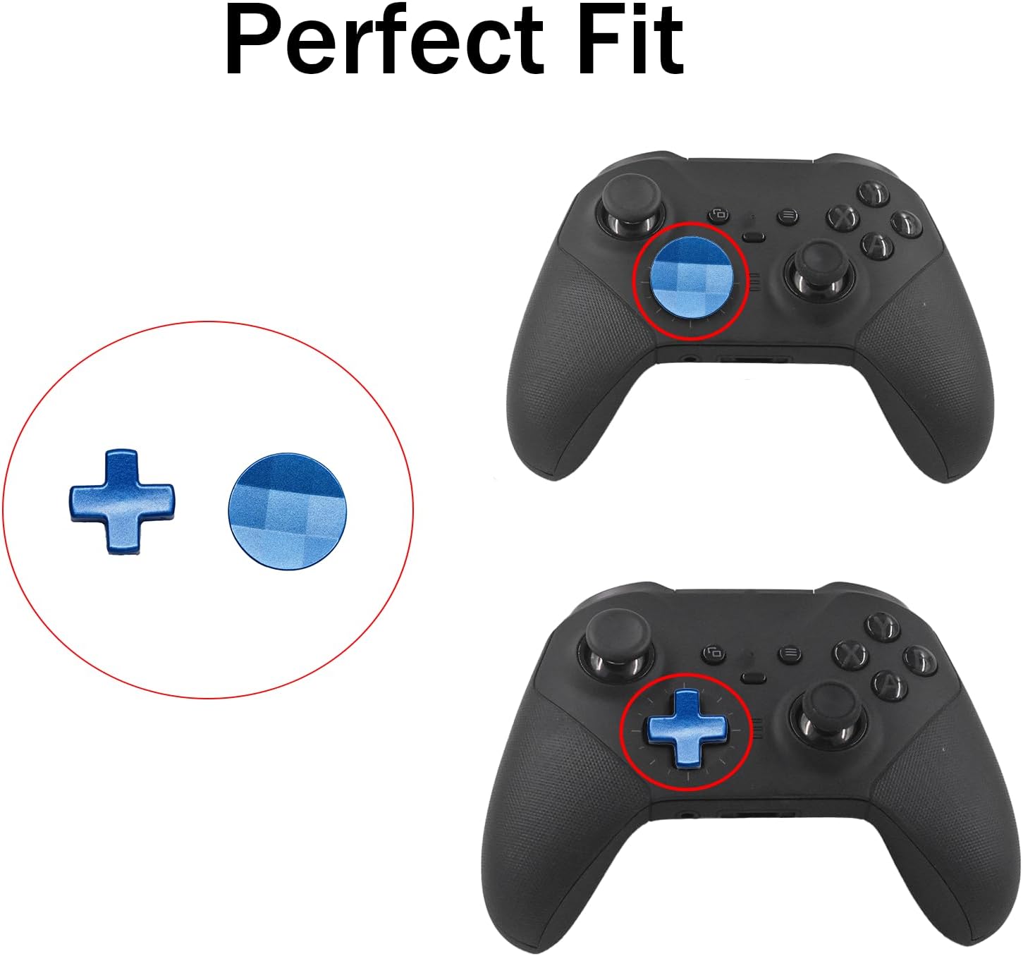 Thumbnail 3 de Dakexiong DK_Xbox_DPad_2in1_Lan Stainless Steel D-Pad Replacements, Blue