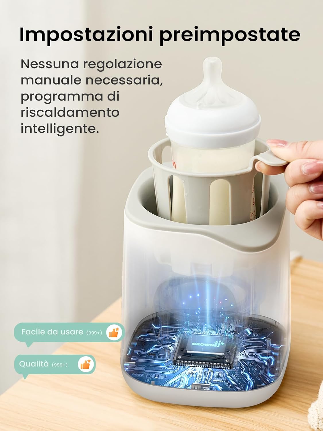 Thumbnail 6 de Scaldabiberon per bambini GROWNSY 10 in 1: riscaldamento rapido e controllo della temperatura
