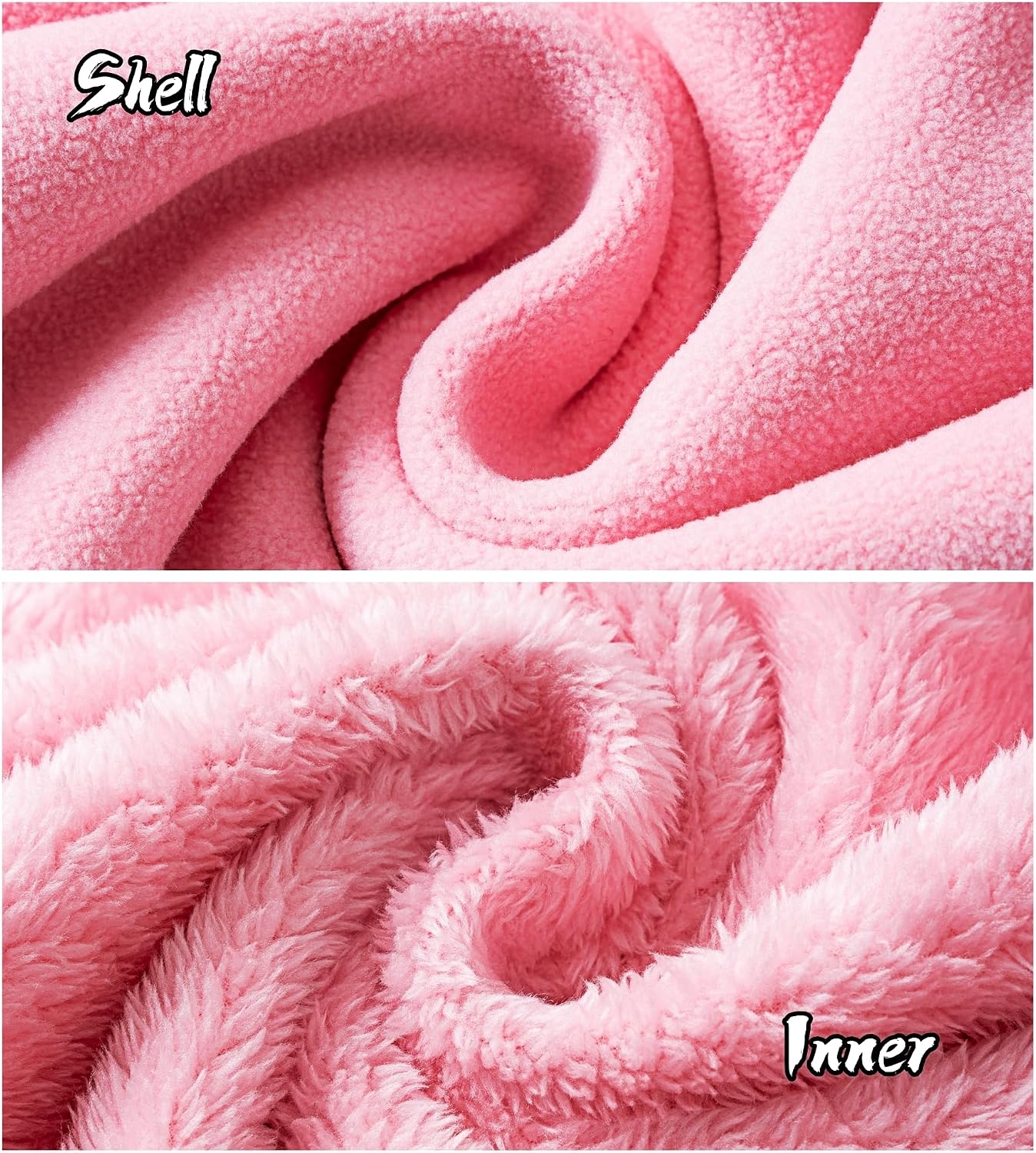 Thumbnail 2 de EIGIOO Boys’ and Girls’ Hooded Polar Fleece Jacket with Sherpa Lining