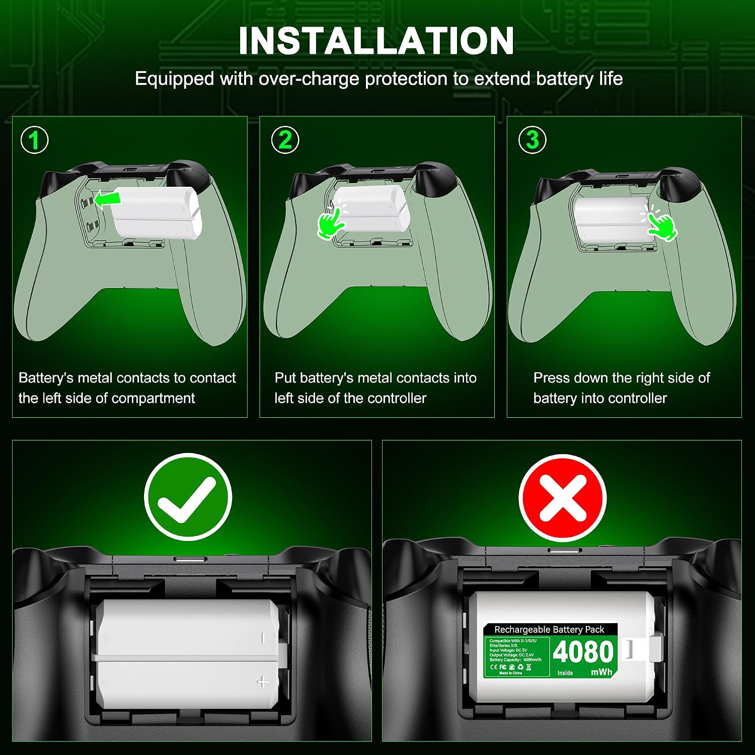 Thumbnail 6 de 4080mWh Akku für Xbox Controller 12 Std. ⌨