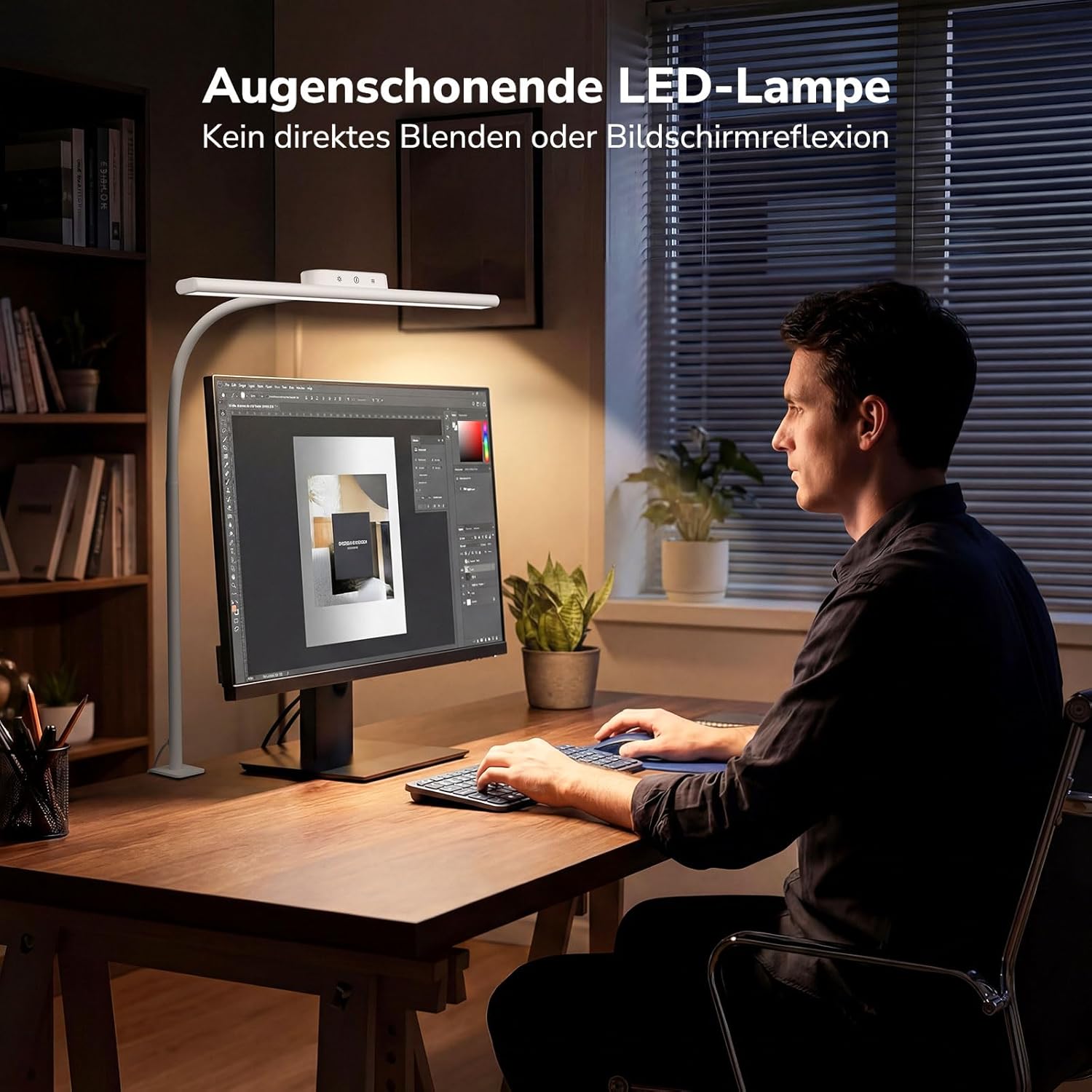 Thumbnail 5 de Lepro 11W Schreibtischlampe LED – dimmbar, klammerbar, augenschonend mit 5 Farbtemperaturen und 5 Helligkeitsstufen