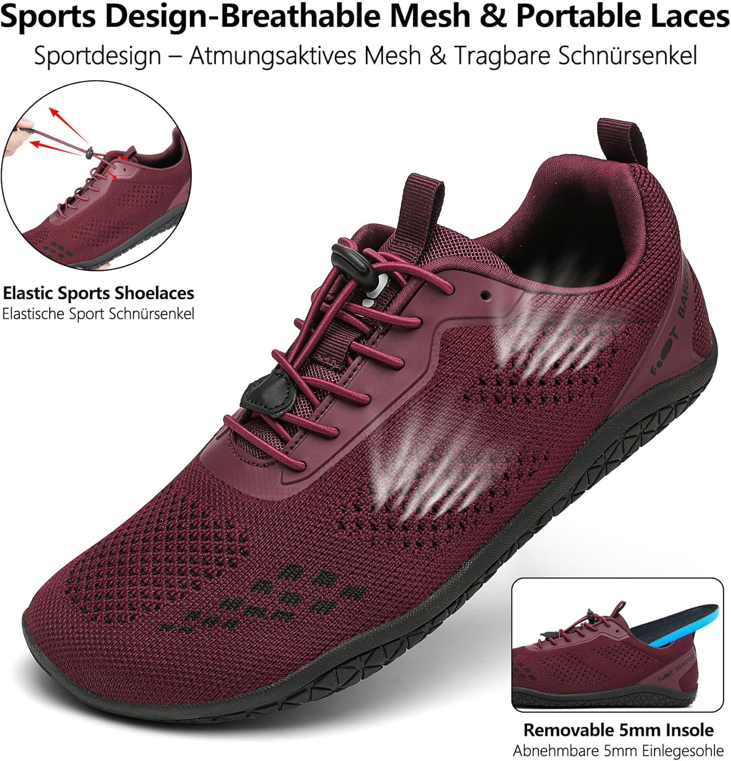Thumbnail 3 de Geweo Barfußschuhe Herren/Damen – Sommer, atmungsaktiv, breite Zehenbox, Zero-Drop Sohle