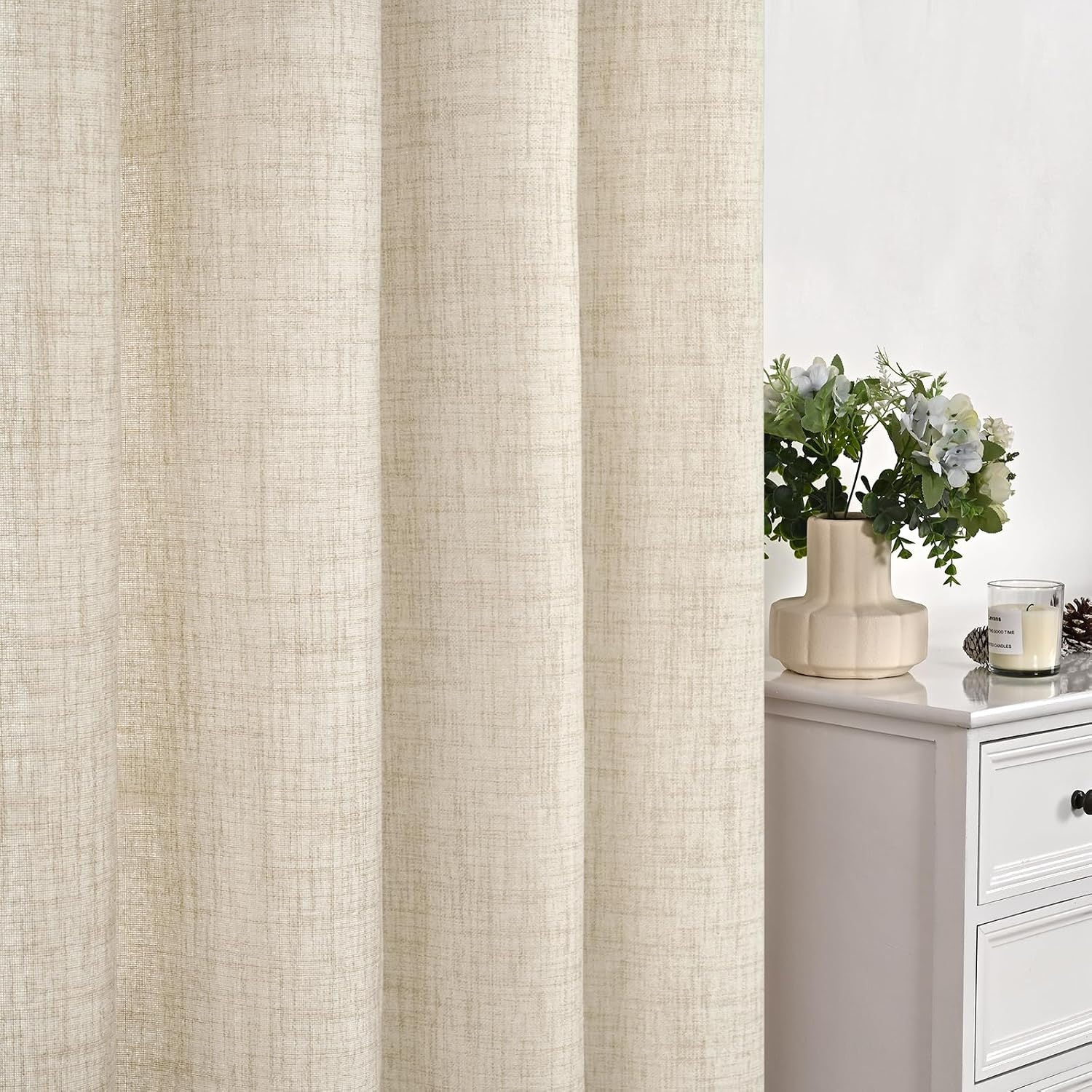 Thumbnail 6 de YoungsTex Linen-Blend Curtains, 52 x 54 Inches