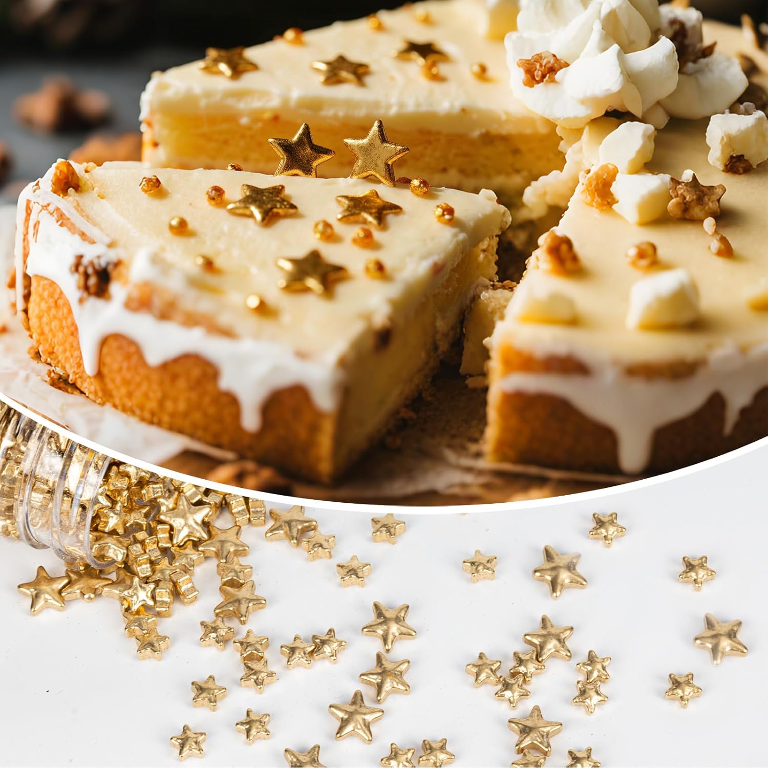 Thumbnail 1 de Twisweet Gold-Streusel 130g – Essbare Goldsterne zur Kuchen-Dekoration