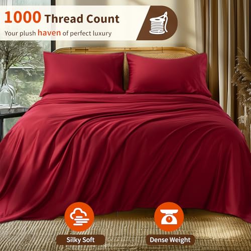 Detalle 2 de LBRO2M 1000 Thread Count Cotton Sheets, California King