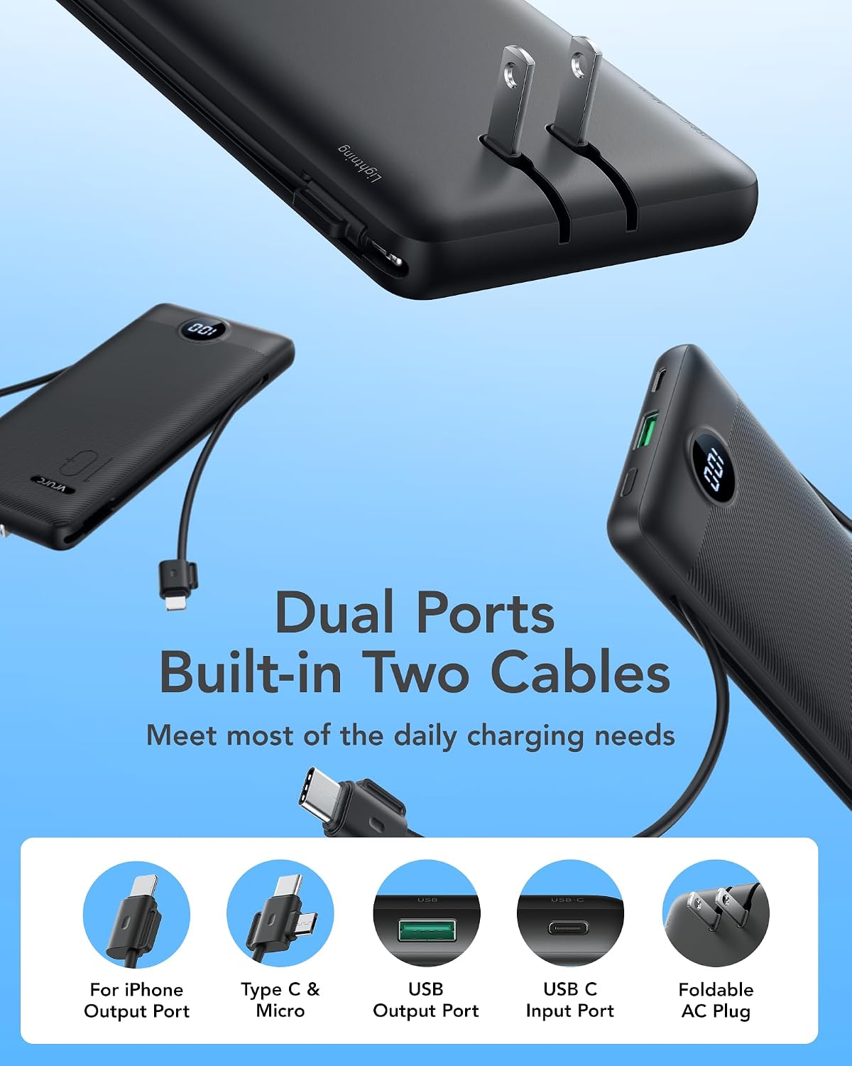 Detalle de VRURC Power Bank 20W PD