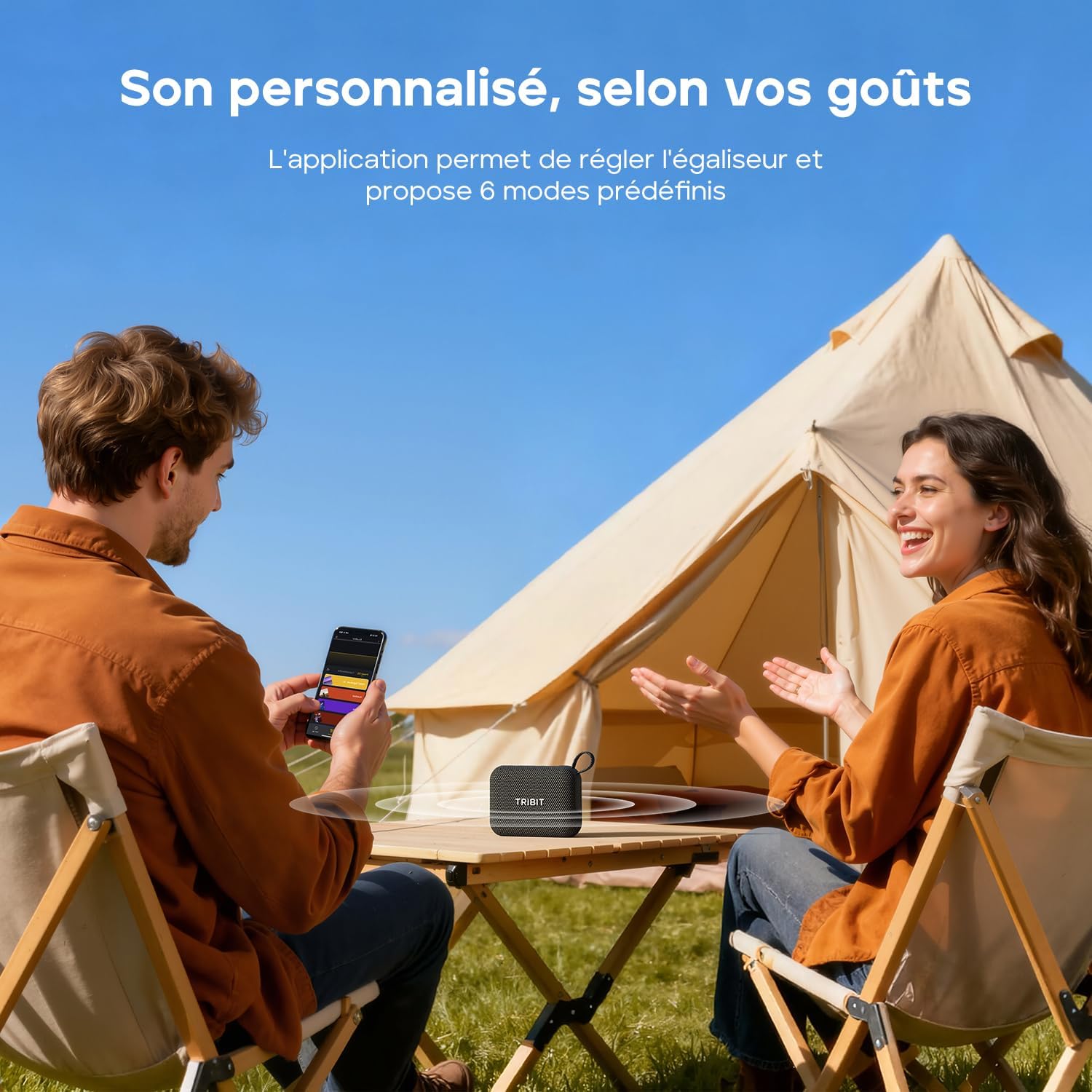Detalle de Tribit PocketGo – Enceinte Bluetooth Portable, 20h d’autonomie, IP68 et flottante, Son puissant et TWS