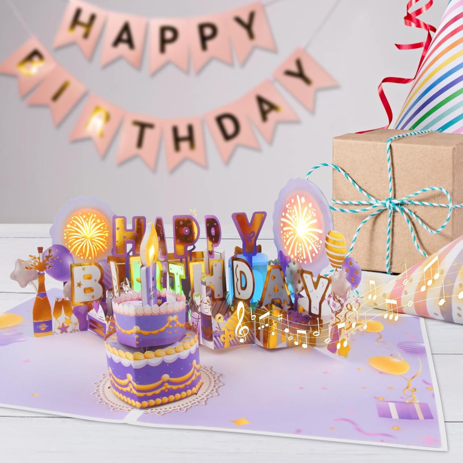 Thumbnail 4 de 3D Pop-Up Birthday Card with Music