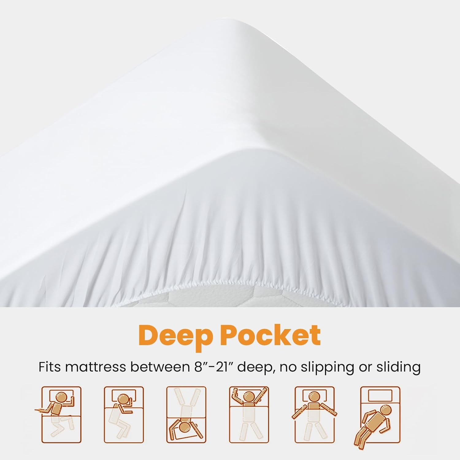 Thumbnail 3 de MATBEBY Queen Size Cooling Mattress Pad 60x80"