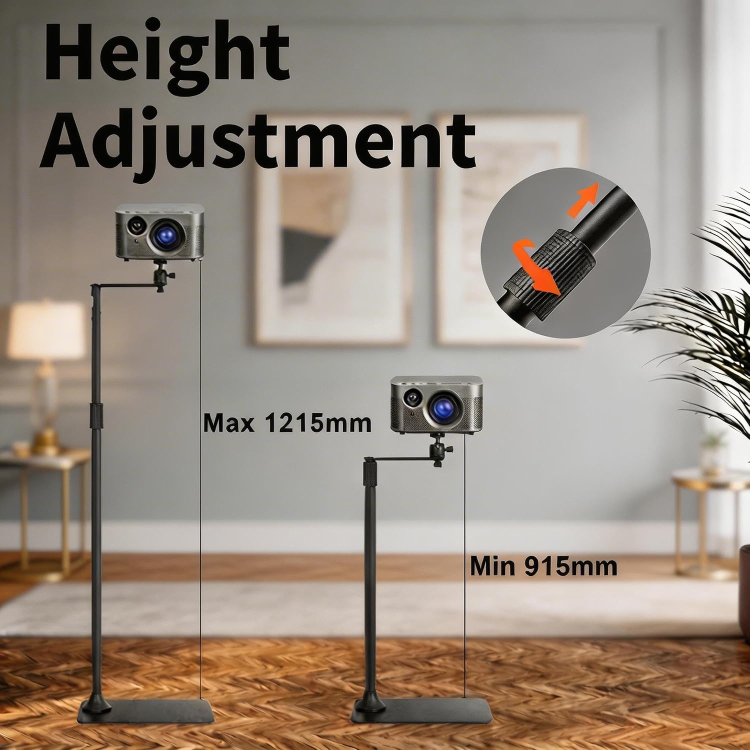 Thumbnail 6 de MODEGAO Stable Projector Floor Stand with Extension Arm & Patented Base