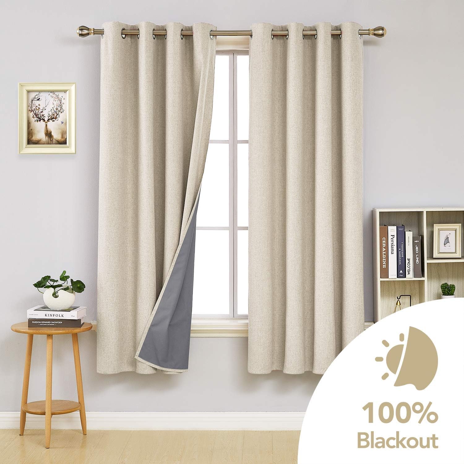 Detalle de Deconovo Blackout Curtains 52 x 54 inch