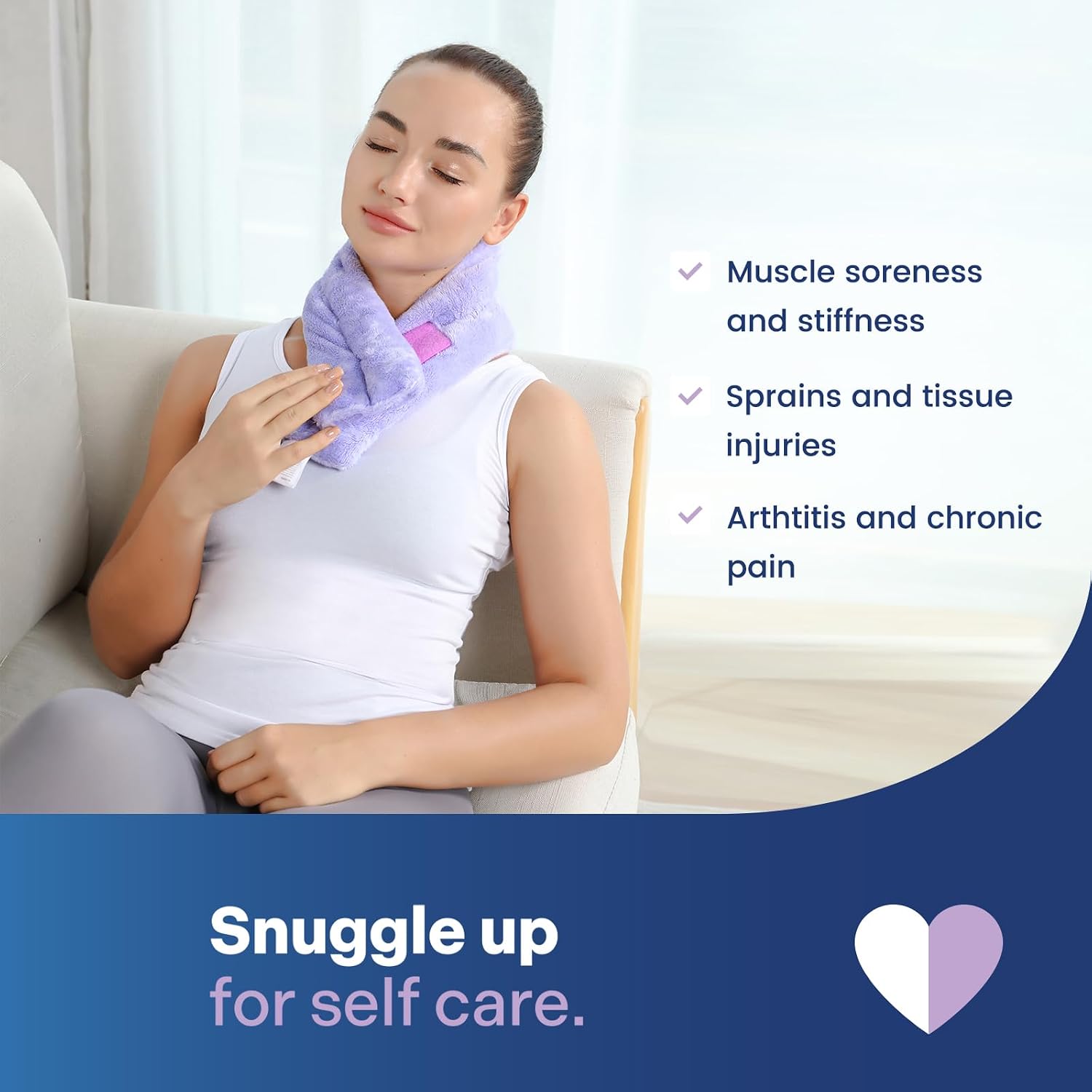 Thumbnail 5 de REVIX REX010orchid Microwavable Neck Wrap for Moist Heat and Cold Therapy