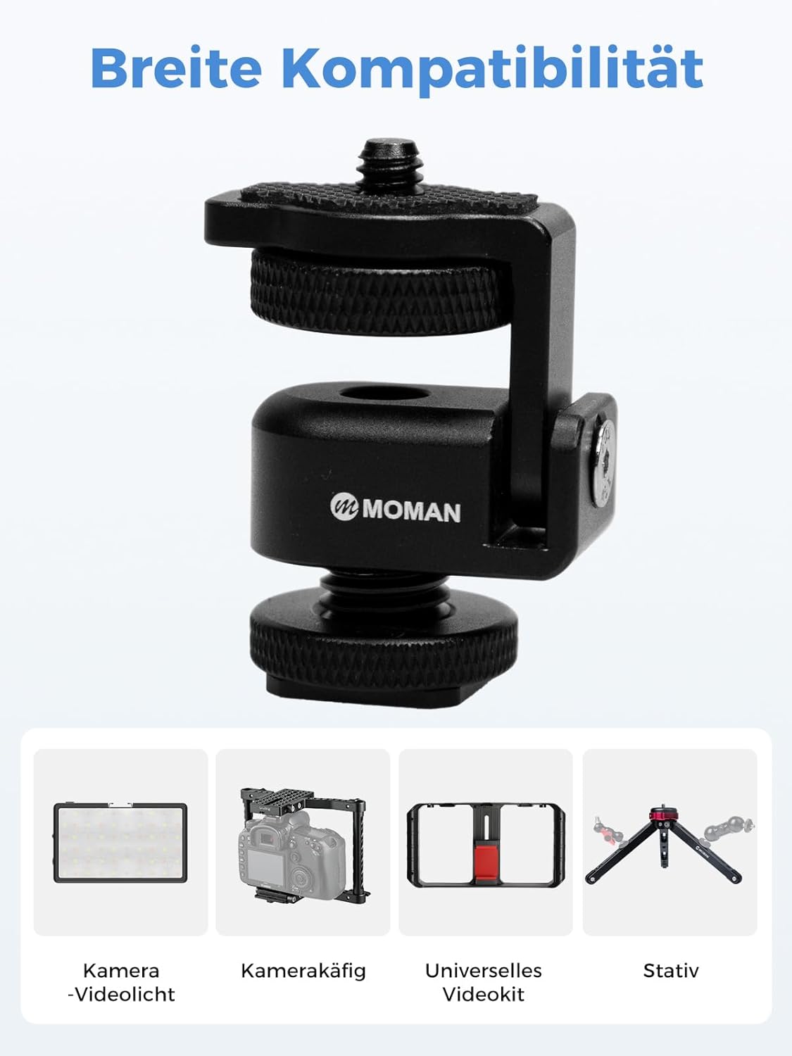 Thumbnail 2 de Moman Kamera-Monitor-Unterstützung Cold Shoe Adapter Mount – 2er-Set