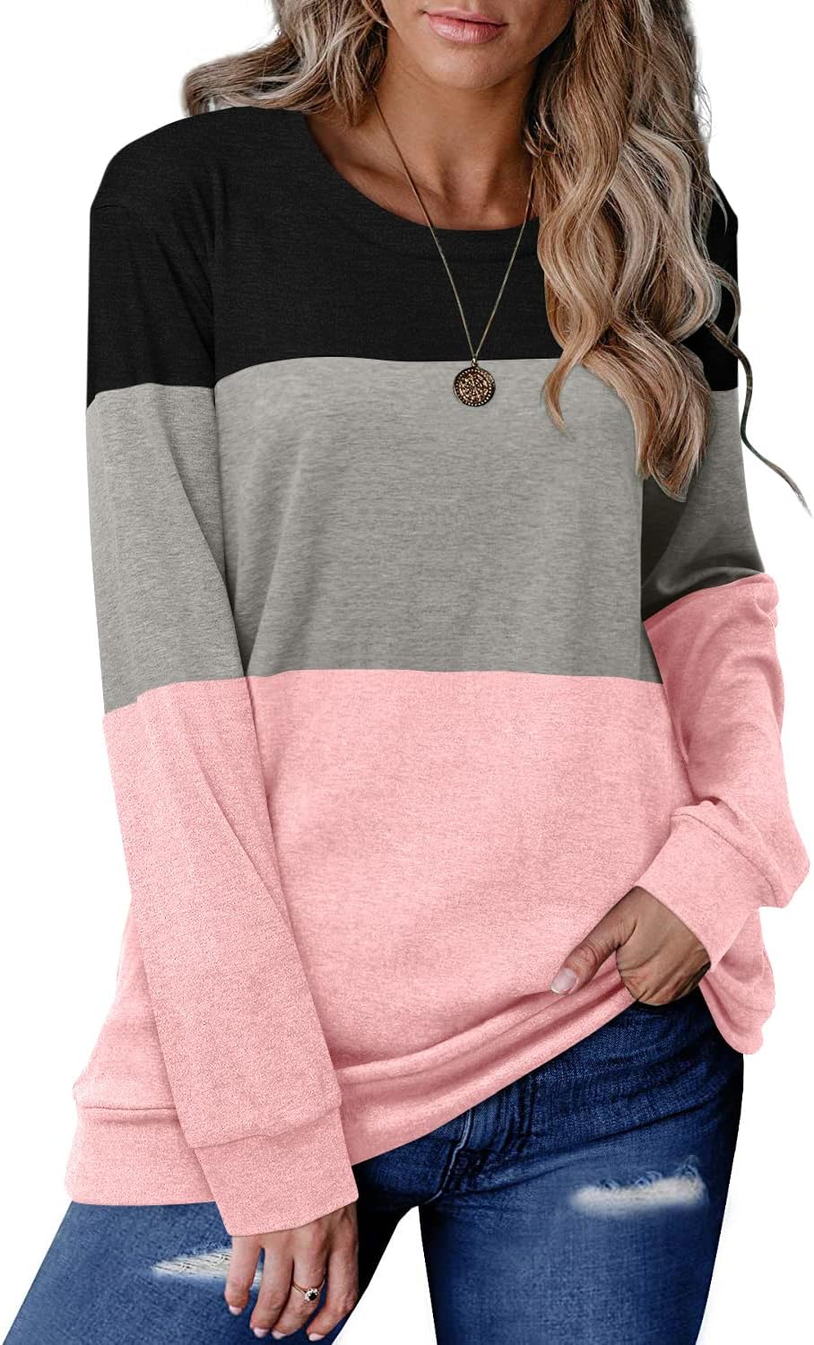 Thumbnail 6 de Charne Women's Long-Sleeve Crew-Neck Tunic Top with Cotton-Blend Stretch