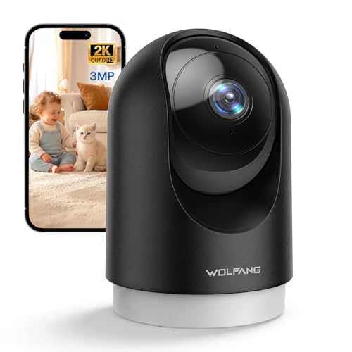 Detalle de Cámara de Vigilancia Interior WOLFANG 2K 360° PTZ con Seguimiento y Audio Bidireccional