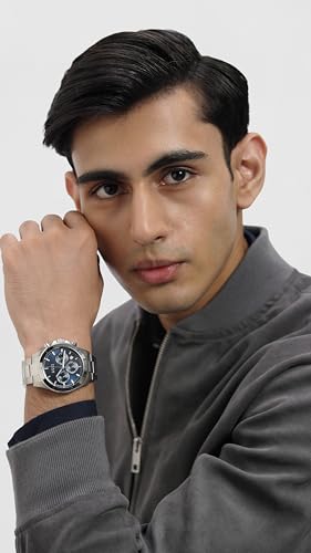 Thumbnail 3 de BOSS Men's 43mm Chronograph Quartz Watch HERO Collection with Silver Stainless Steel Bracelet, Blue Dial