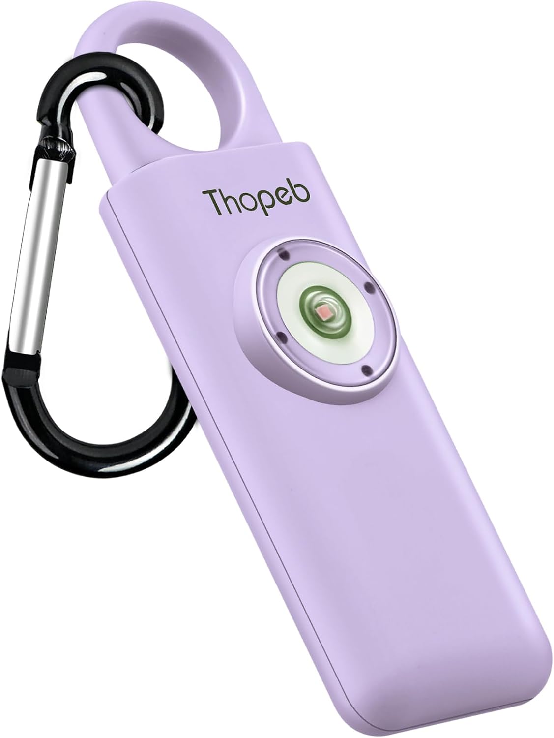 Detalle de Der Original Persönlicher Alarm für Frauen – Schlüsselanhänger mit Sirene, 130 dB, LED-Stroboskop (lila)