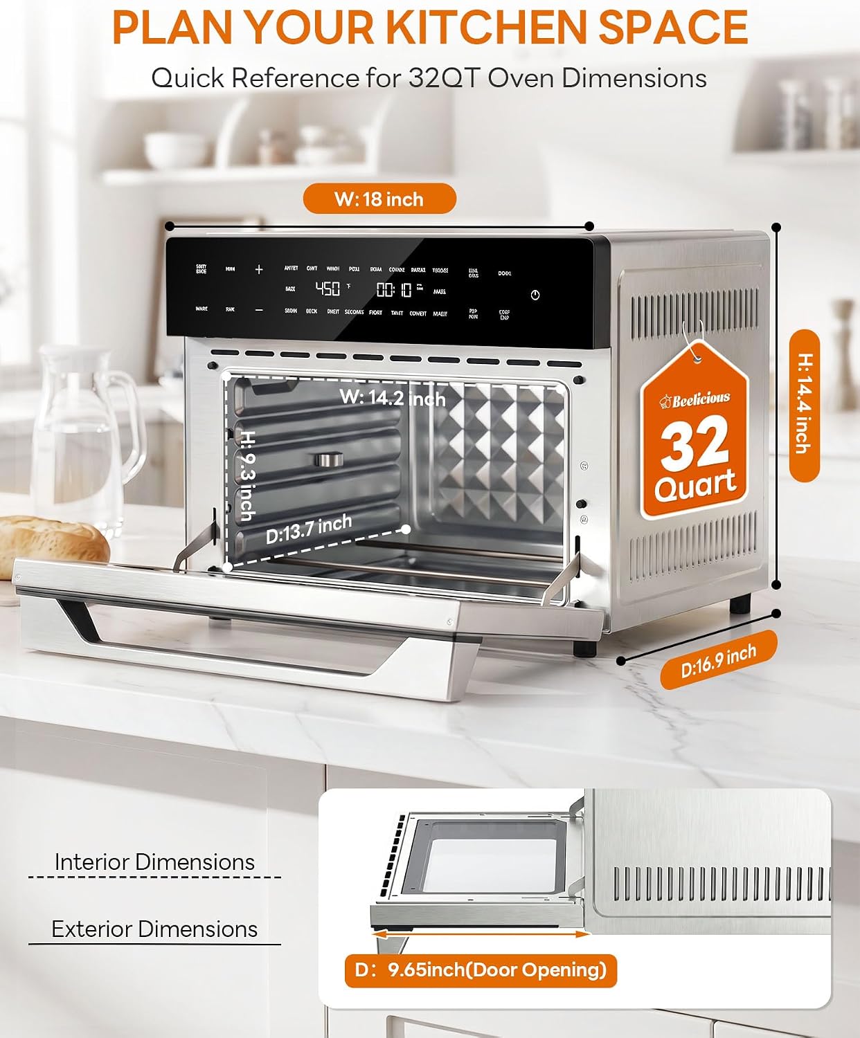 Detalle de Air Fryer Toaster Oven Combo 32QT