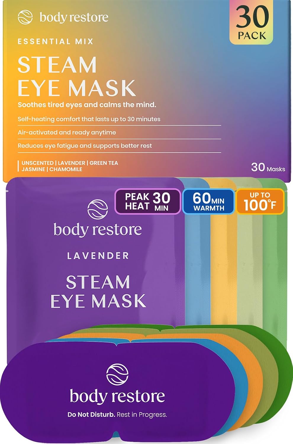 Detalle de Body Restore Heated Eye Mask 30 Pack 🧖