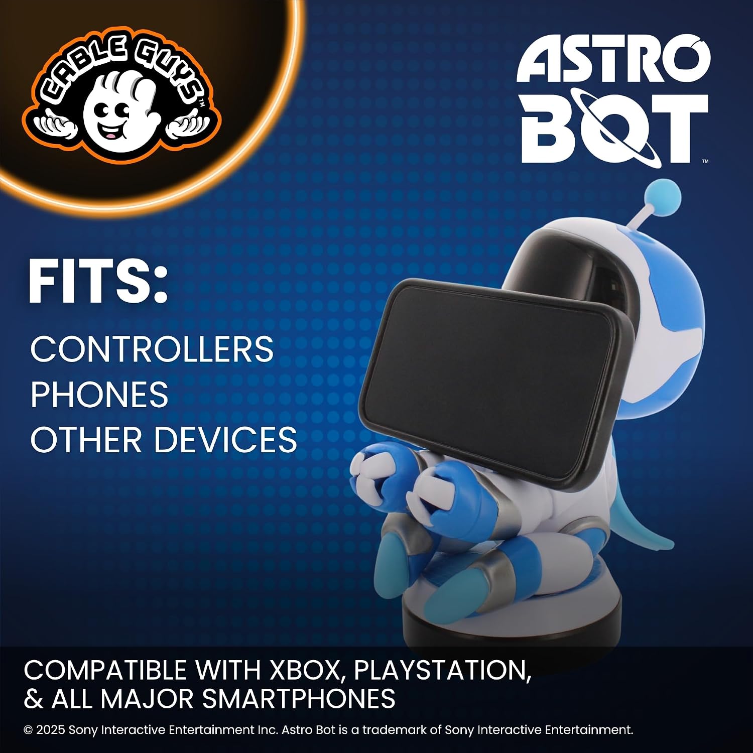 Detalle 2 de Cable Guys Sony Astro Bot Support Manette et Porte Téléphone – Accessoire gaming officiel pour bureau et setup