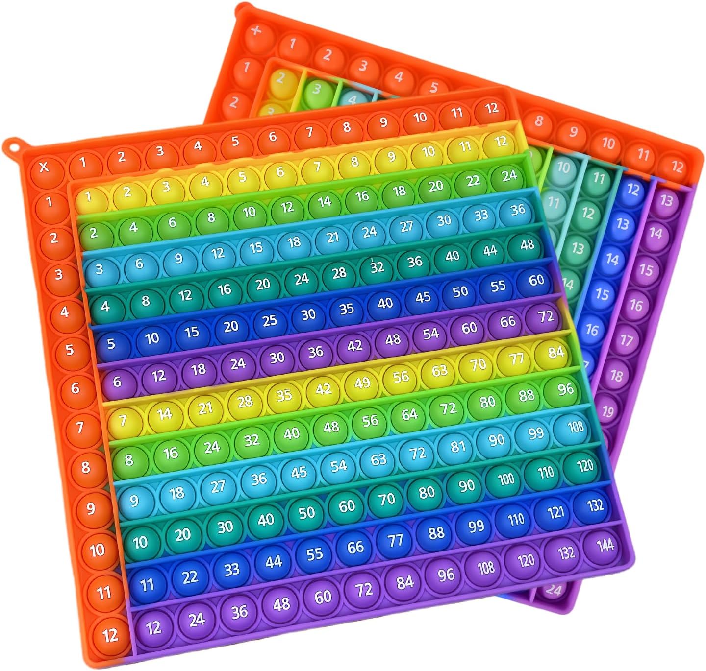 Thumbnail 6 de Times Table 12x12 Math Fidget Toy (Multiplication Pop) – Rainbow sensory multiplication learning tool