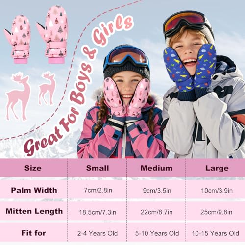 Thumbnail 4 de Rhino Valley Gants de Ski enfants, moufles neige imperméables ⚙