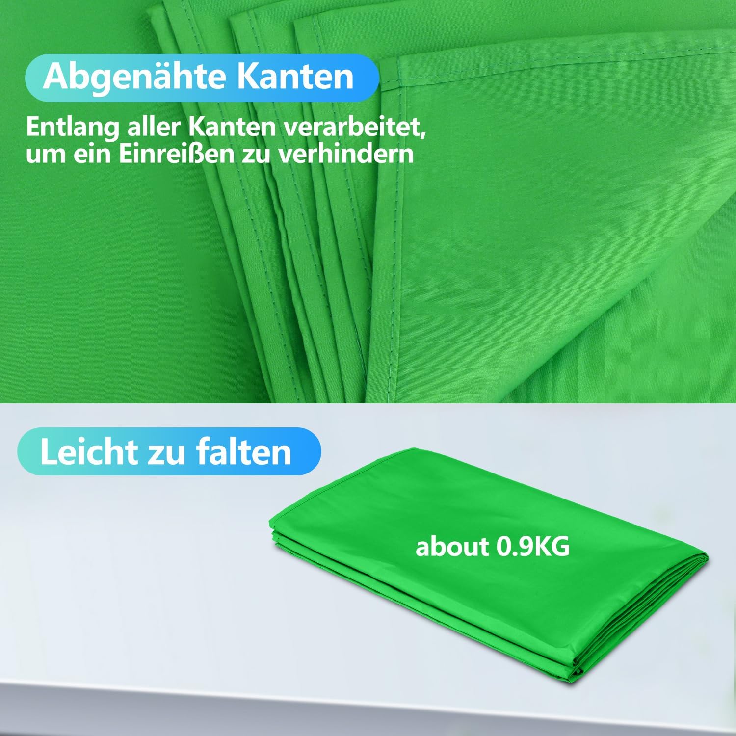 Thumbnail 5 de JEBUTU Greenscreen 2x3m Stoff für Foto/Video