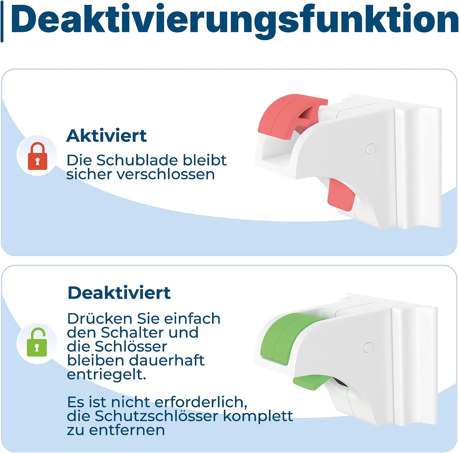 Detalle de Hoffenbach Magnetische Kindersicherung 12 Schlösser + 3 Schlüssel – unsichtbar, ohne Bohren