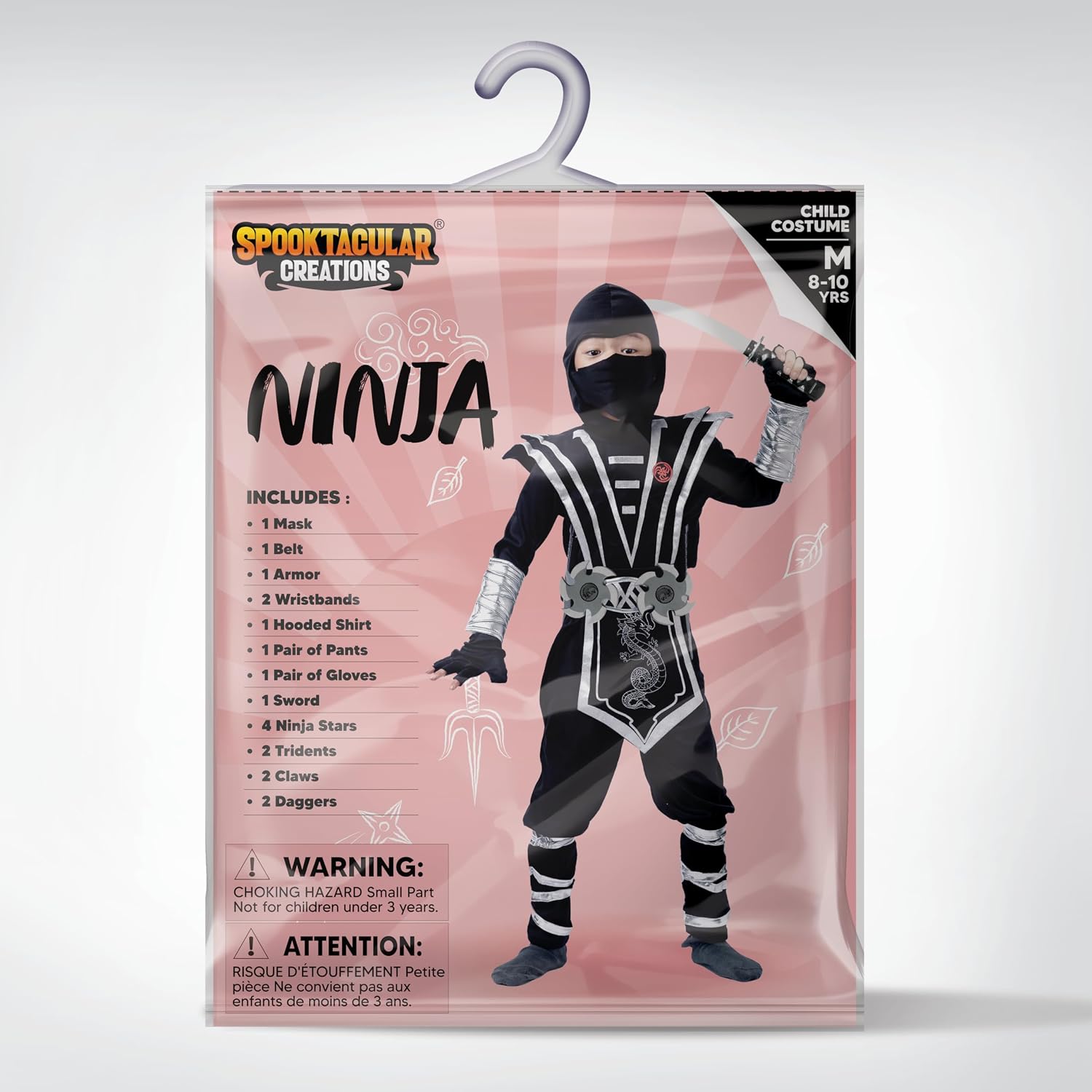 Thumbnail 6 de Spooktacular Creations Silber Ninja Kostüm 9-teilig 🎭