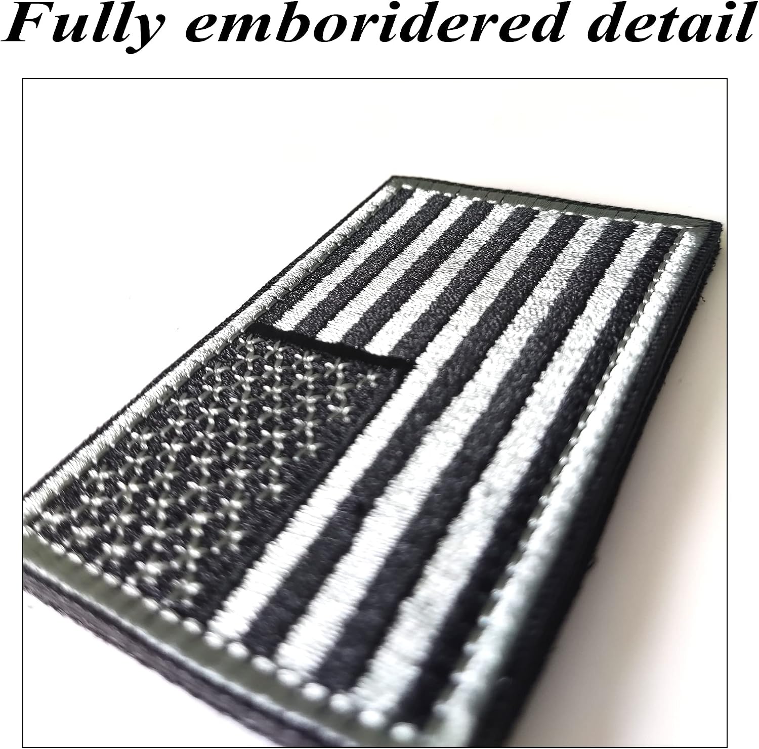 Detalle de Harsgs Y-3201 American Flag Patches, 2-Pack, Embroidered Hook-and-Loop