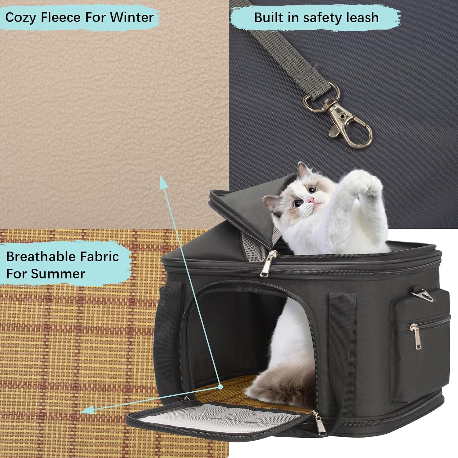 Detalle 2 de Expandable Pet Carrier, 16.2 x 11.4 x 13 in.