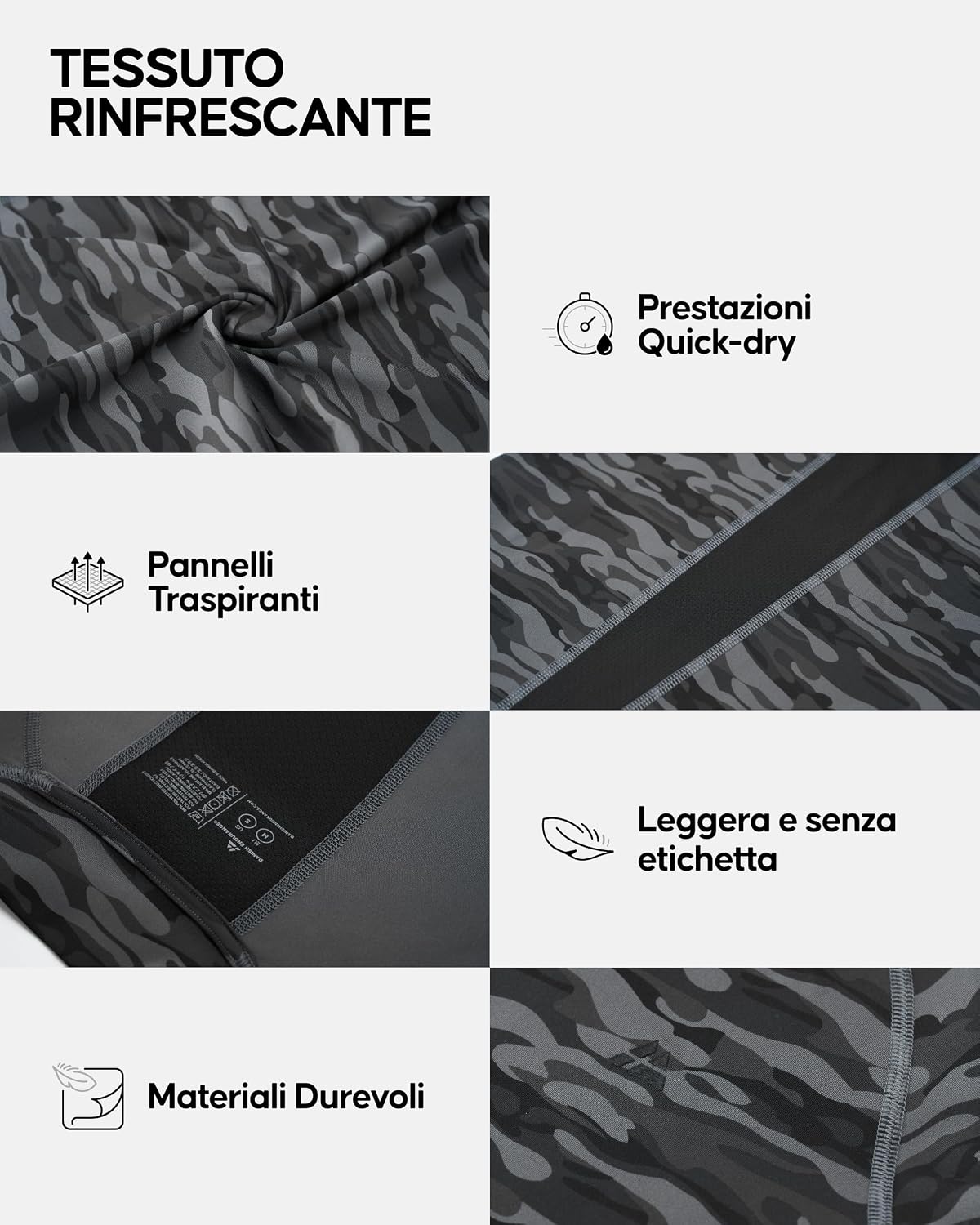 Detalle 1 de DANISH ENDURANCE Maglia Compressione Uomo 2 pezzi