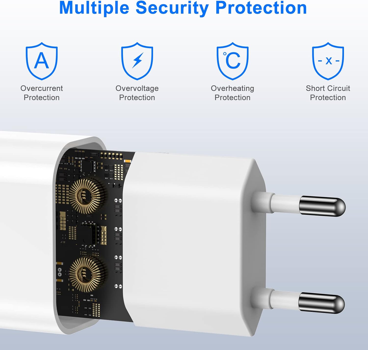 Thumbnail 3 de Chargeur rapide iPhone 20W USB‑C avec 2 câbles Lightning de 2 m et Adaptateur Secteur USBC Universel