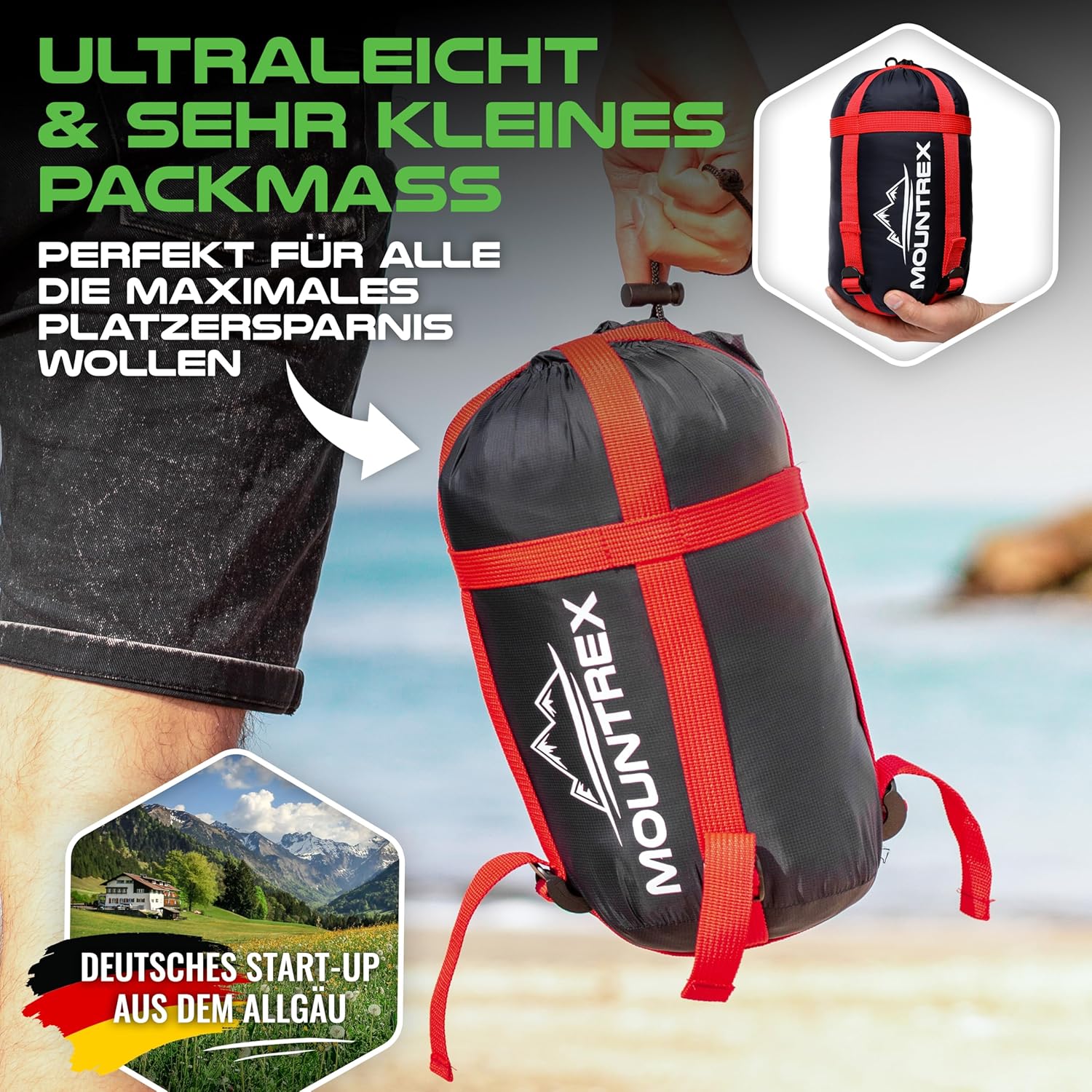 Thumbnail 4 de MOUNTREX Schlafsack Mumienschlafsack 760 g