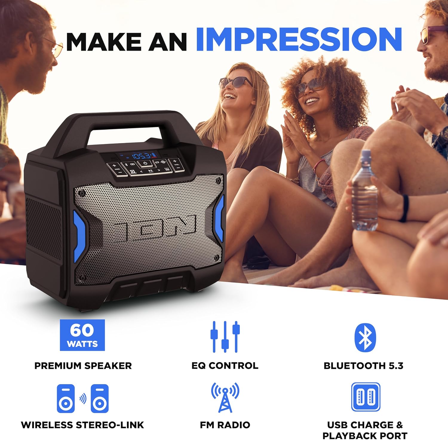 Detalle 2 de ION Tailgater Boom 60W Portable Speaker