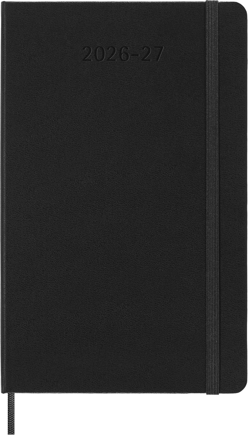 Detalle de Moleskine DHB18DC3Y27 dagplanner, 18 maanden, harde kaft, zwart, 13 x 21 cm