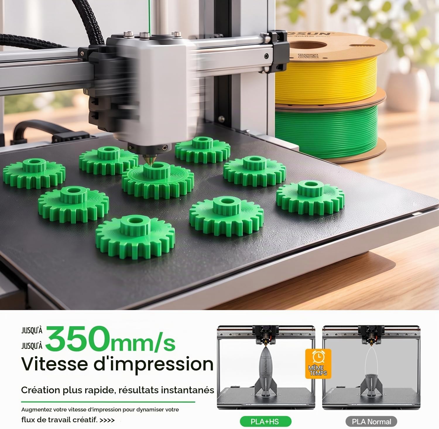 Detalle de eSUN ePLA+HS175CW1KG-EU PLA+-filament 1,75 mm, koelwit, 1 kg