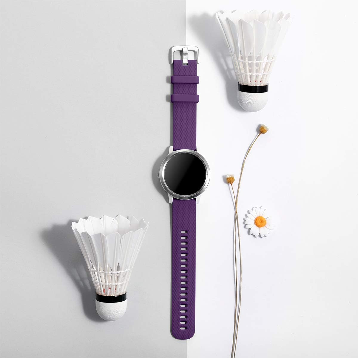 Detalle de Vobafe 20mm Silicone Watch Strap for Garmin: Versatile Replacement Band