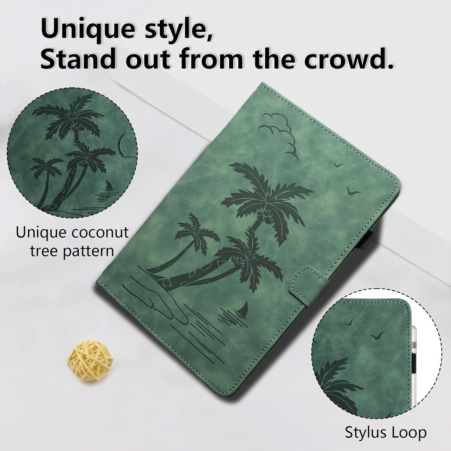 Detalle de Case for iPad Mini A17 Pro 2024 / iPad Mini 7 2024 / iPad Mini 6 2021 – Premium PU Leather Protective Case with Stand