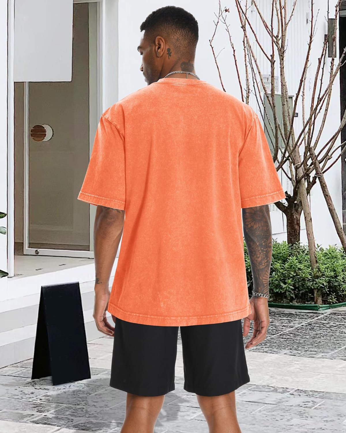 Thumbnail 4 de Oversized Tshirts for Men Short Sleeve Vintage Washed Basic Loose Tees 2026