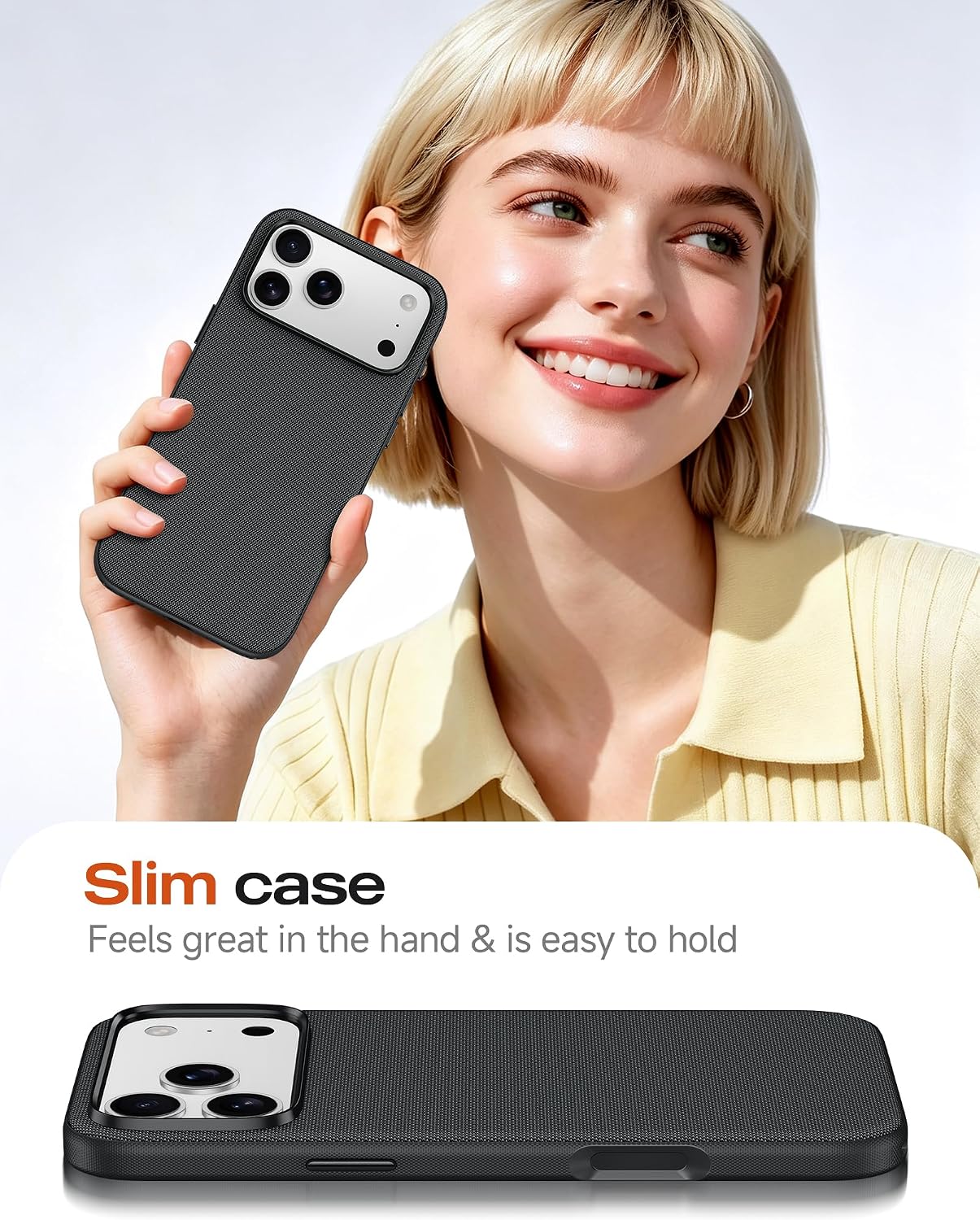 Thumbnail 6 de LeYi TechWoven Case for iPhone 18 Pro Max / iPhone 17 Pro Max with MagSafe, Black
