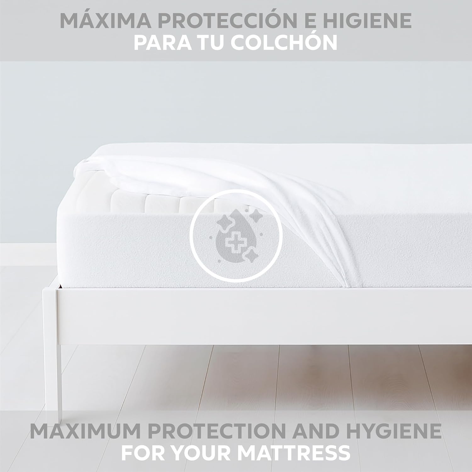 Thumbnail 5 de EasyCosy Coprimaterasso singolo impermeabile 105x200x30 cm con elastico tutto intorno (bianco) certificato OEKO-TEX