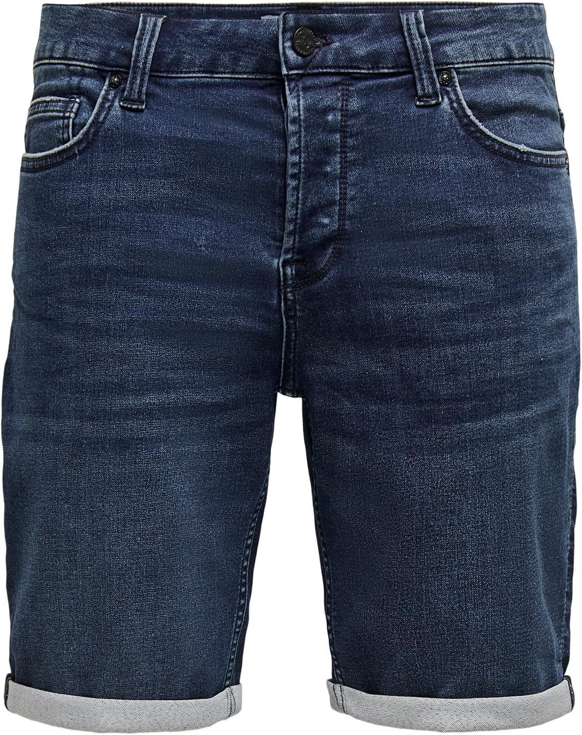 Detalle de Only & Sons Onsply Reg D Blue Jog PK 8582 Dnm Noos Pantalones Cortos – Azul Denim, M Hombre
