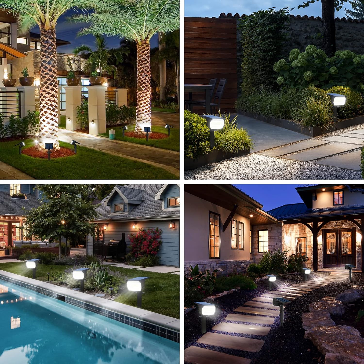 Thumbnail 5 de LOTMOS 72 LED Solar Landscape Spotlights (3 Modes) — IP67 outdoor garden wall & pathway lights